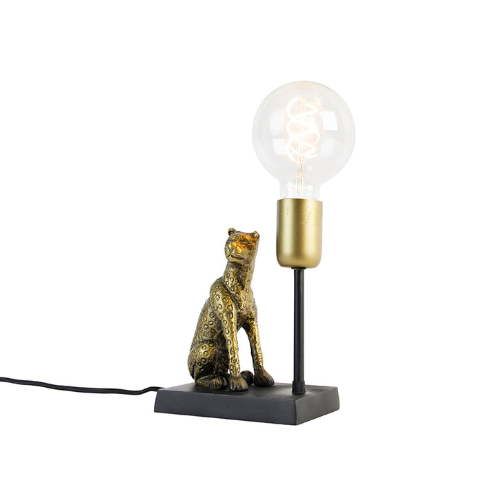 QAZQA Tafellamp animal-tl - Goud|messing - Landelijk - L 150mm