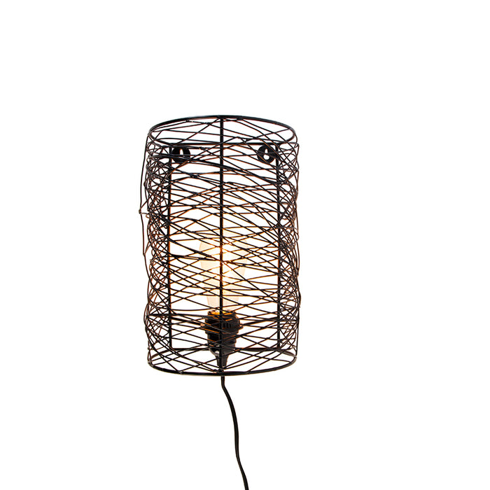 QAZQA Wandlamp sarella - Zwart - Design - L 200mm