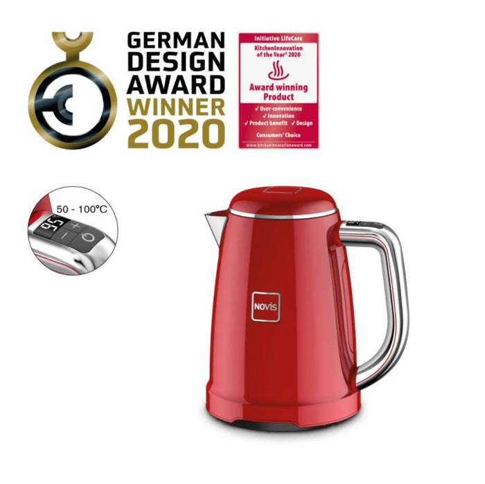 Novis KTC1 - Elektrische Waterkoker - Temperatuur instelbaar - 1,6l -