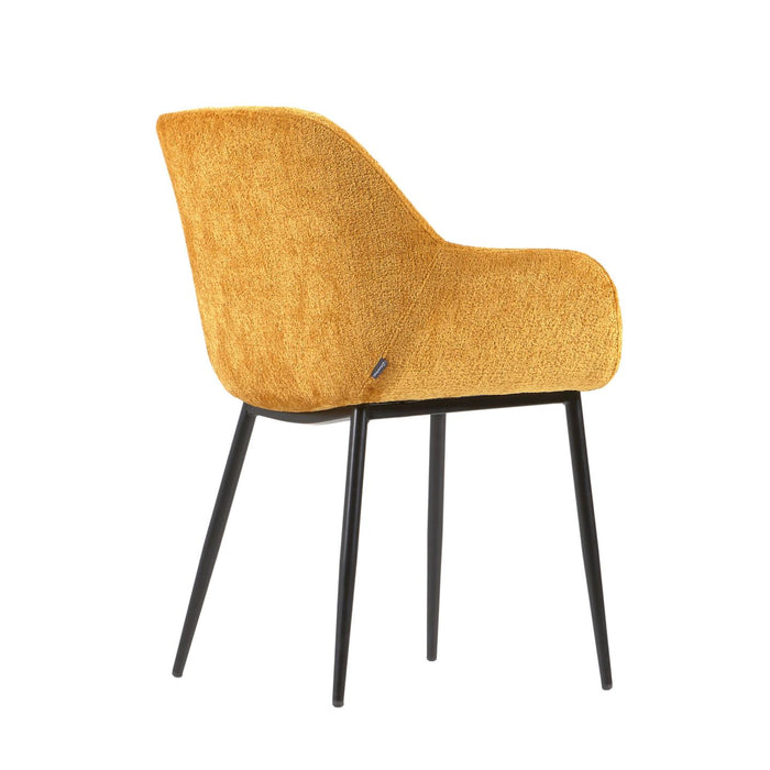 Kave Home Konna Eetkamerstoel - Mosterdgeel