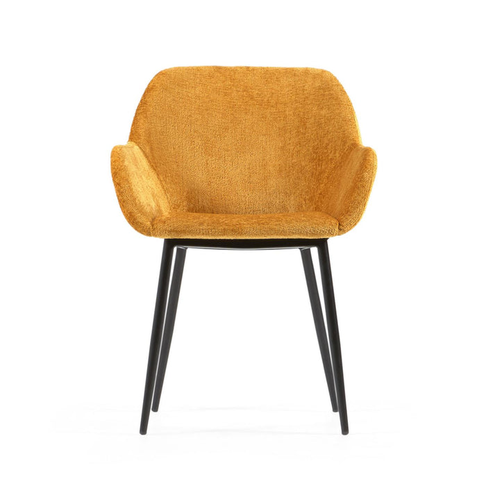 Kave Home Konna Eetkamerstoel - Mosterdgeel