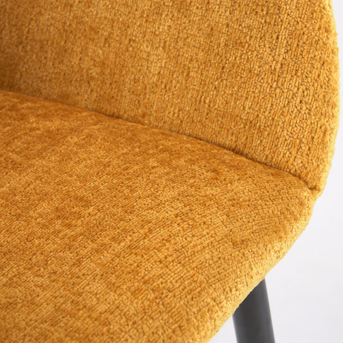 Kave Home Konna Eetkamerstoel - Mosterdgeel