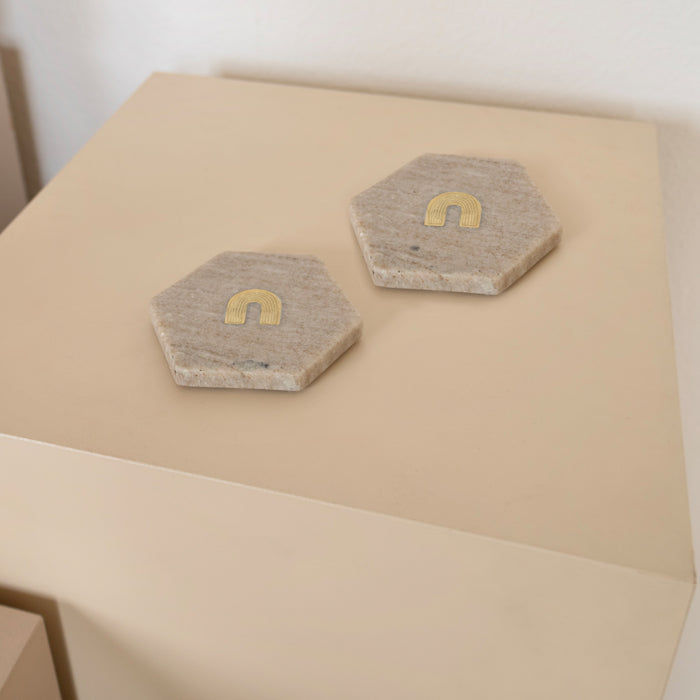 Á la Marble Rainbow Onderzetters - Set van 2