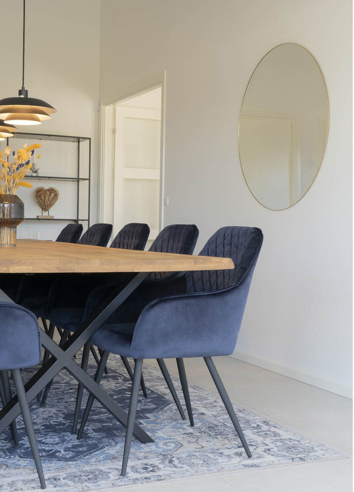 Artichok Eveline Ronde Wandspiegel Goud - Ø 100 cm