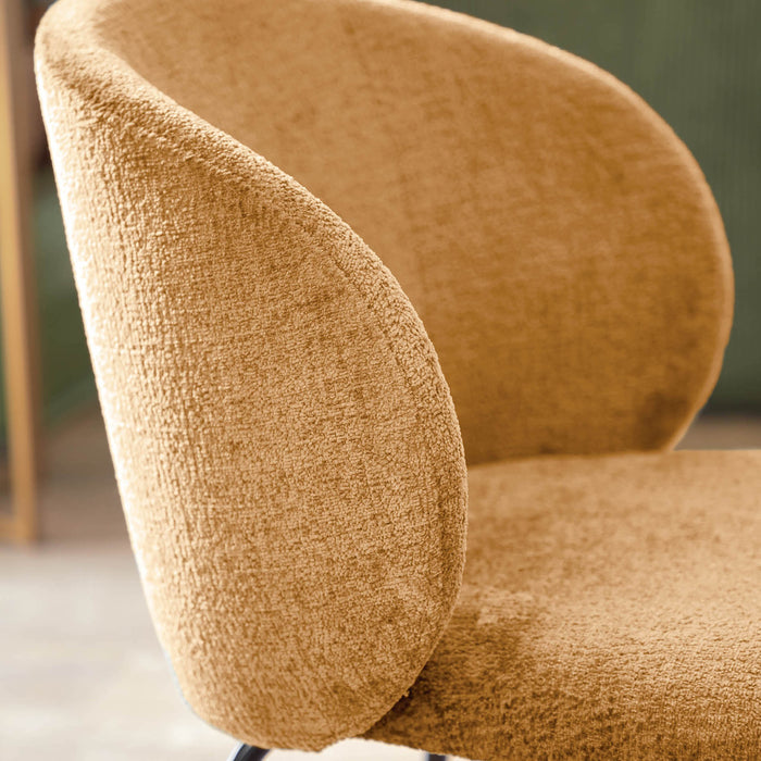 Kave Home Minna Eetkamerstoel - Mosterdgeel