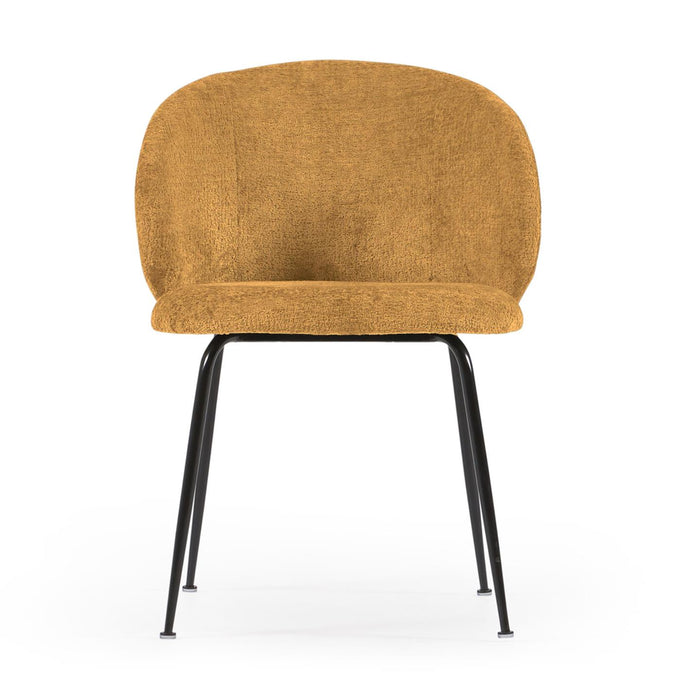 Kave Home Minna Eetkamerstoel - Mosterdgeel