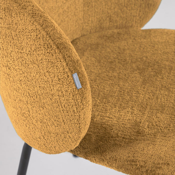 Kave Home Minna Eetkamerstoel - Mosterdgeel