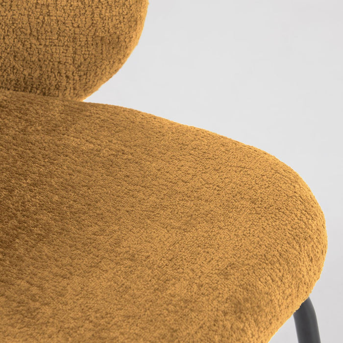 Kave Home Minna Eetkamerstoel - Mosterdgeel