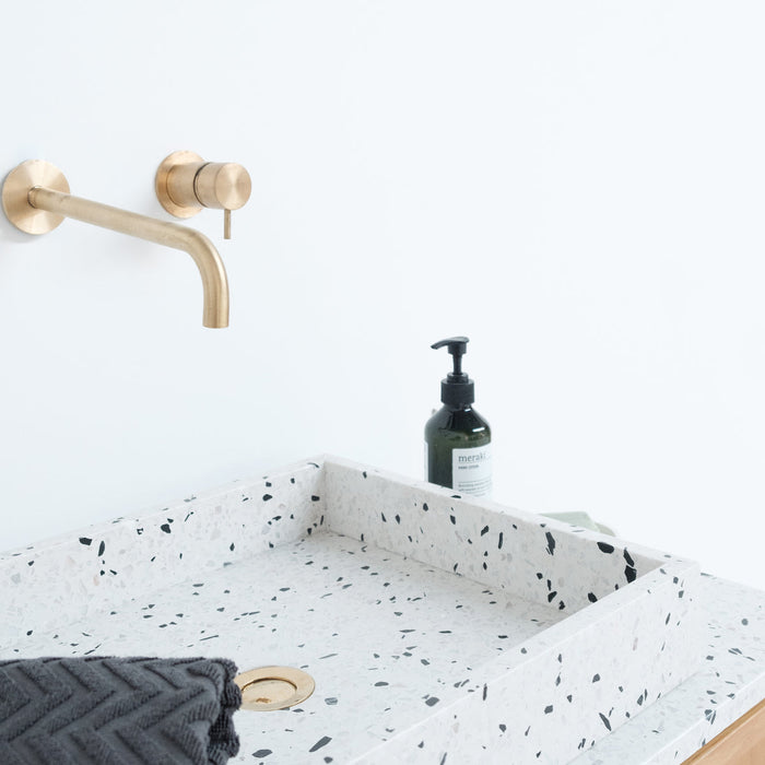 Going Objects - Badkamermeubel Fien Eik - Wit Terrazzo - 80 cm