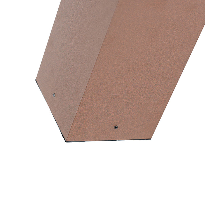 QAZQA Industriële staande buitenlamp roestbruin 80 cm IP44 - Charlois