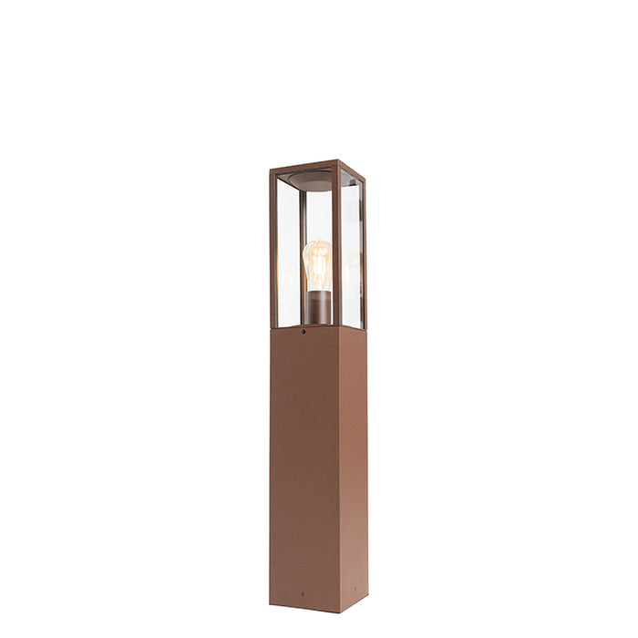 QAZQA Industriële staande buitenlamp roestbruin 80 cm IP44 - Charlois