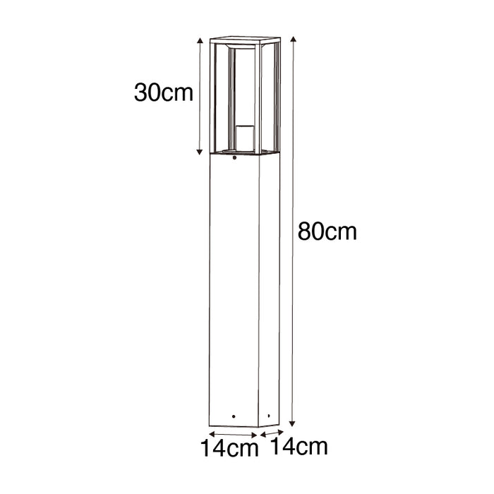 QAZQA Industriële staande buitenlamp roestbruin 80 cm IP44 - Charlois