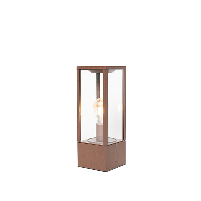 QAZQA Industriële staande buitenlamp roestbruin 40 cm IP44 - Charlois