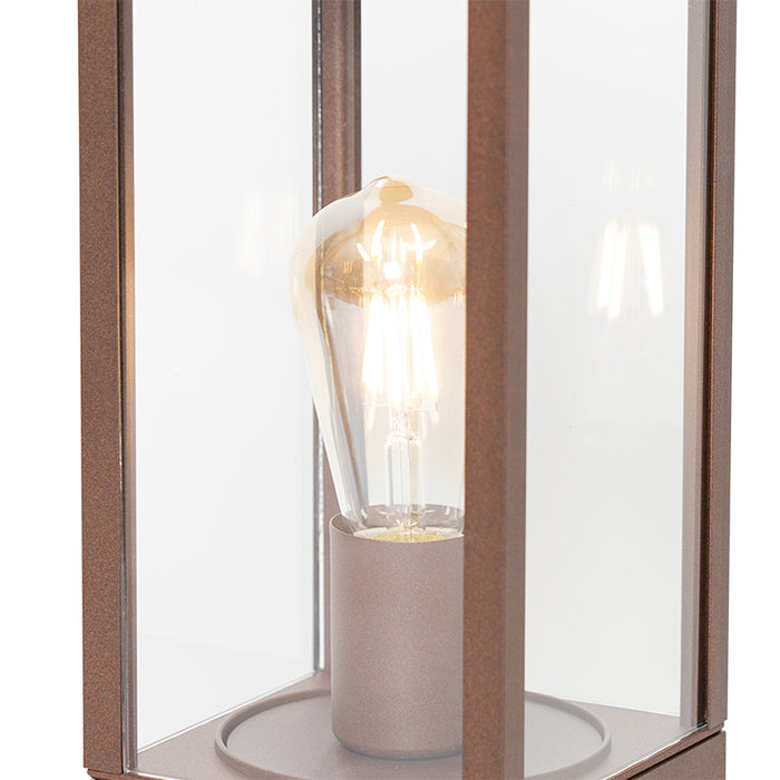 QAZQA Industriële staande buitenlamp roestbruin 40 cm IP44 - Charlois