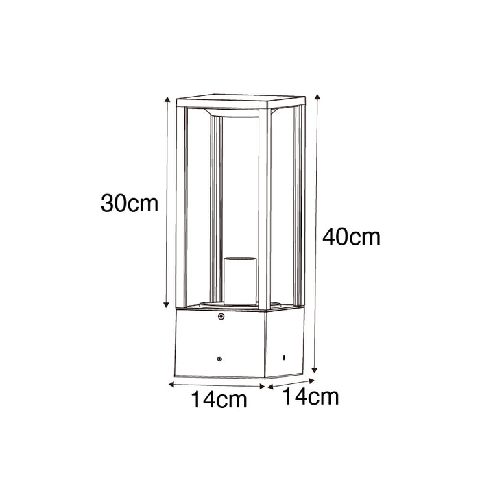 QAZQA Industriële staande buitenlamp roestbruin 40 cm IP44 - Charlois