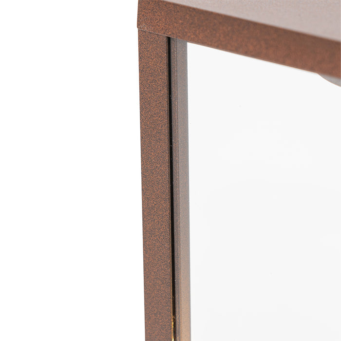 QAZQA Industriële staande buitenlamp roestbruin 40 cm IP44 - Charlois