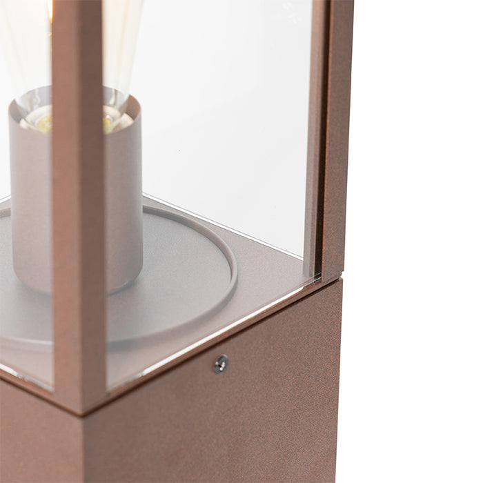 QAZQA Industriële staande buitenlamp roestbruin 40 cm IP44 - Charlois