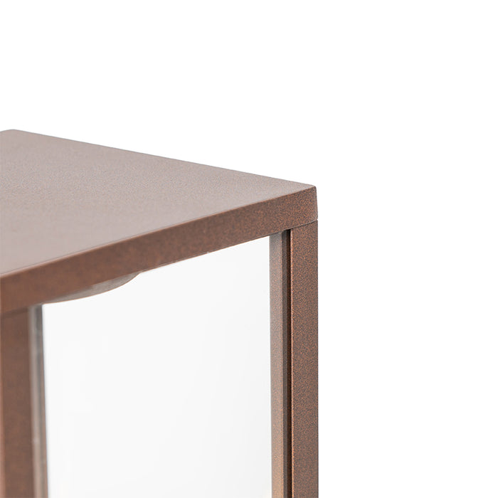 QAZQA Industriële staande buitenlamp roestbruin 40 cm IP44 - Charlois