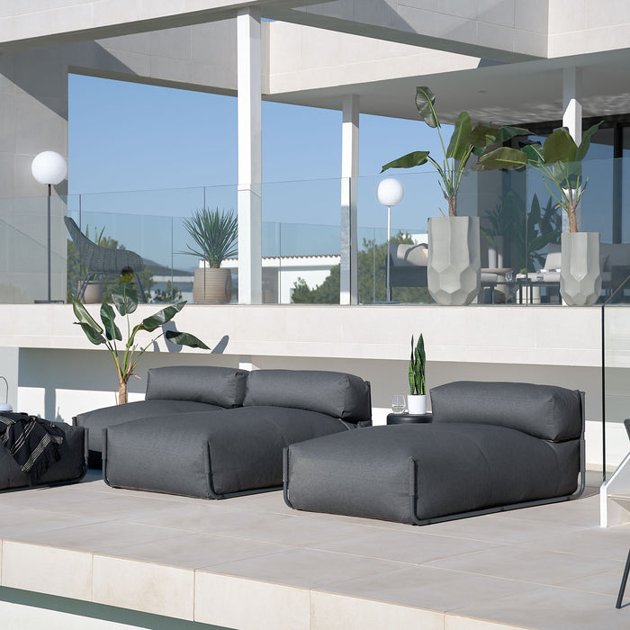 Kave Home Square Lounger - Donkergroen - D 165 x B 101 x H 65 cm