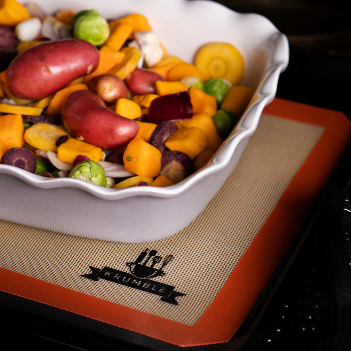 Krumble Siliconen bakmat - bruin