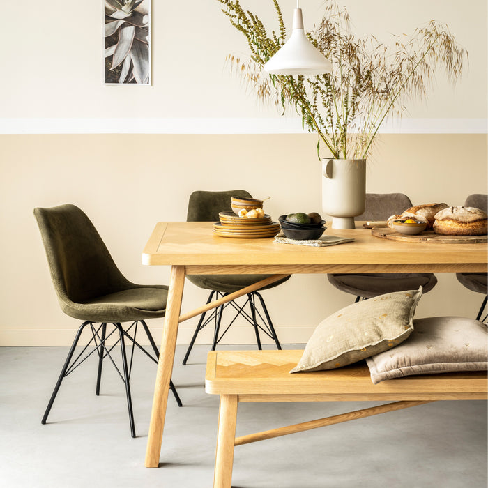 by fonQ Tekla Eettafel Visgraat - 200 x 100 cm - Oak