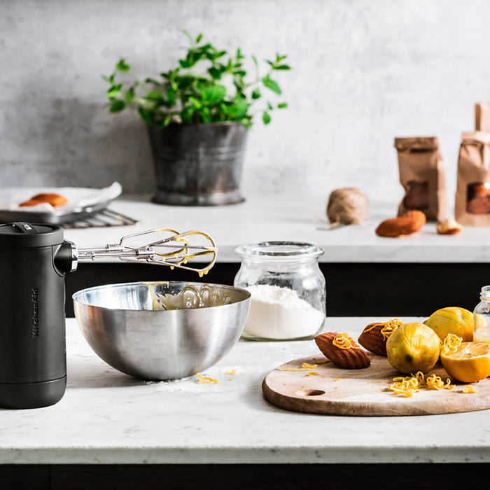 KitchenAid 5KHMB732 Cordless Handmixer - Mat Zwart