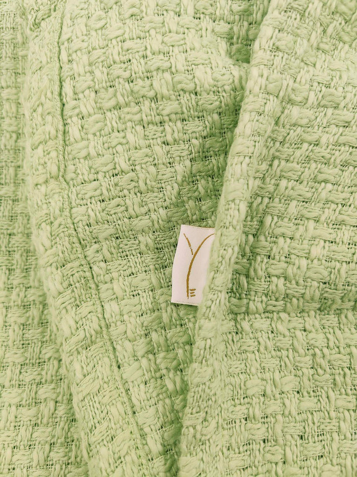 Yellow Wafel Stephanie Bedsprei Plaid - green