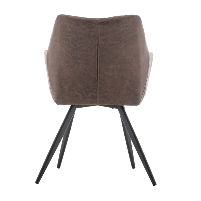 Furnihaus Eetkamerstoelen Moon - Metaalpoot - Microvezel - Taupe - Set