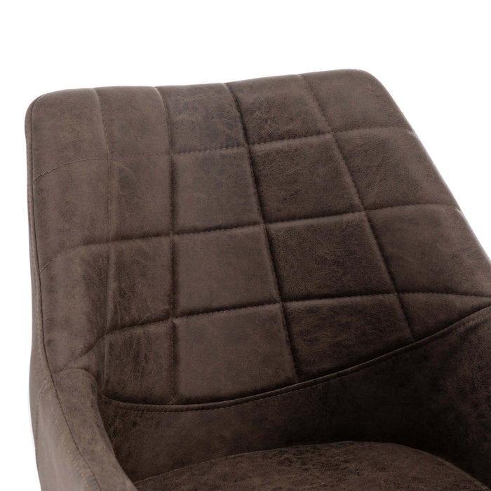 Furnihaus Eetkamerstoelen Moon - Metaalpoot - Microvezel - Taupe - Set