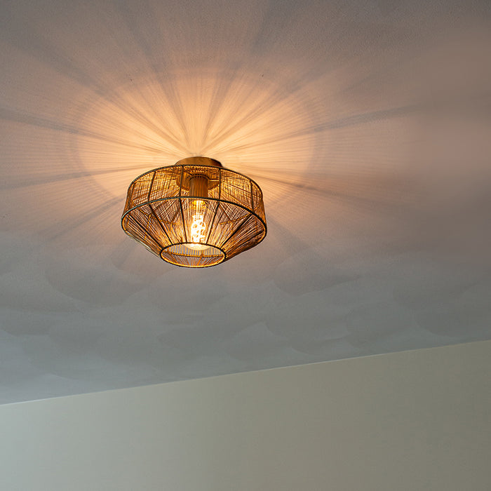 QAZQA Moderne plafondlamp messing 30 cm - Bolti