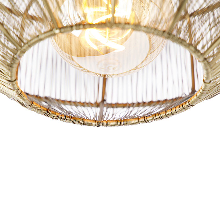 QAZQA Moderne plafondlamp messing 30 cm - Bolti