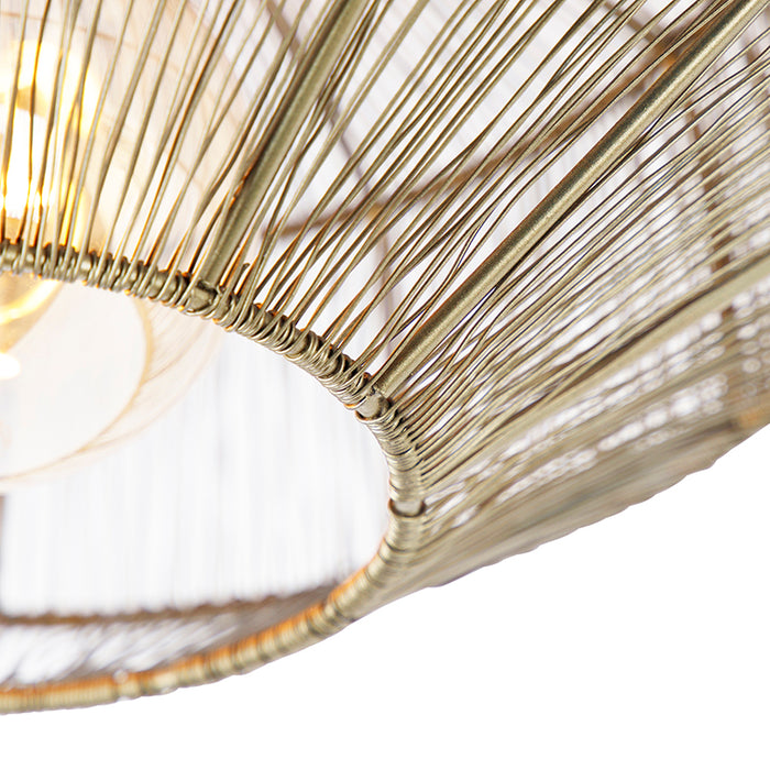 QAZQA Moderne plafondlamp messing 30 cm - Bolti