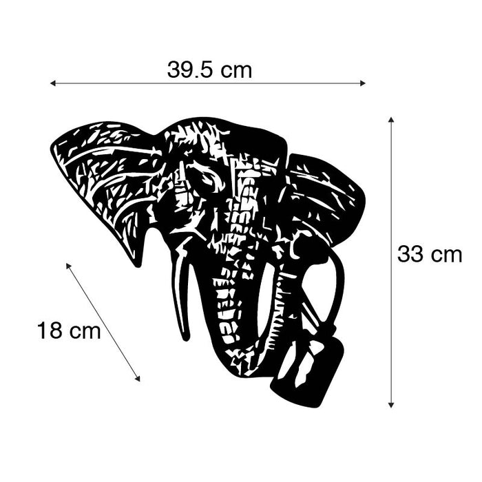 QAZQA Vintage wandlamp goud - Animal Elefant