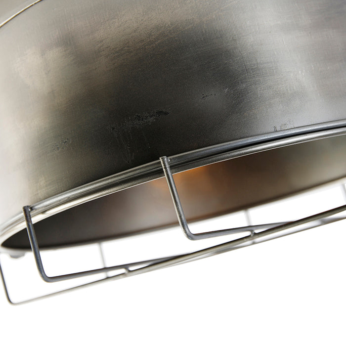 QAZQA Plafondlamp barril - Grijs - Industrieel - D 35cm