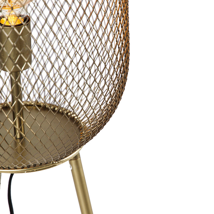 QAZQA Vloerlamp waya - Goud|messing - Modern - D 40cm