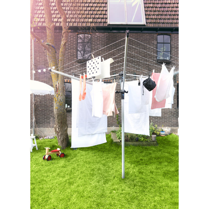 Brabantia Lift-O-Matic Advance Droogmolen 50 m + Betonanker