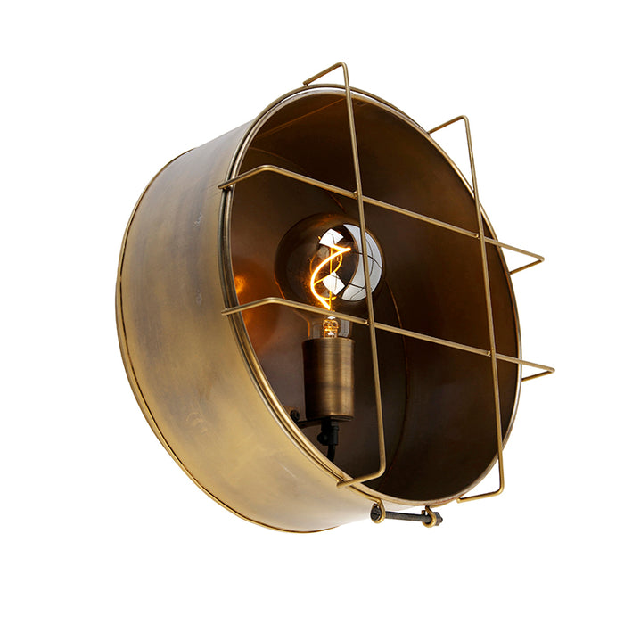 QAZQA Industriële plafondlamp brons 35 cm - Barril