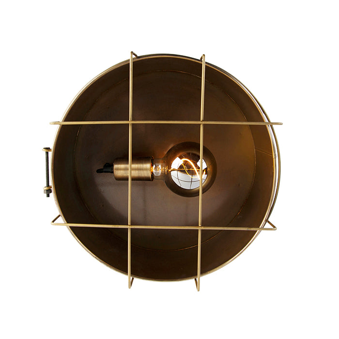 QAZQA Industriële plafondlamp brons 35 cm - Barril