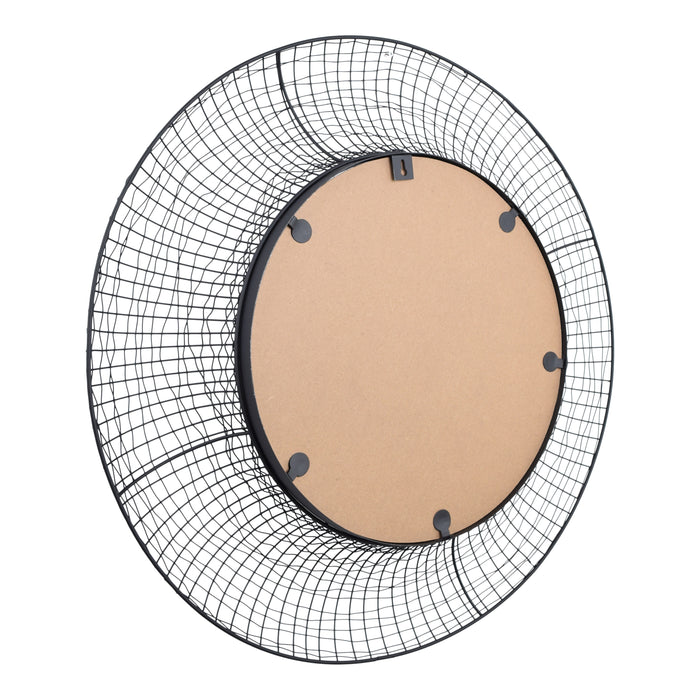 LOFT42 Gaas Wandspiegel - Metaal - Zwart - Ø75cm