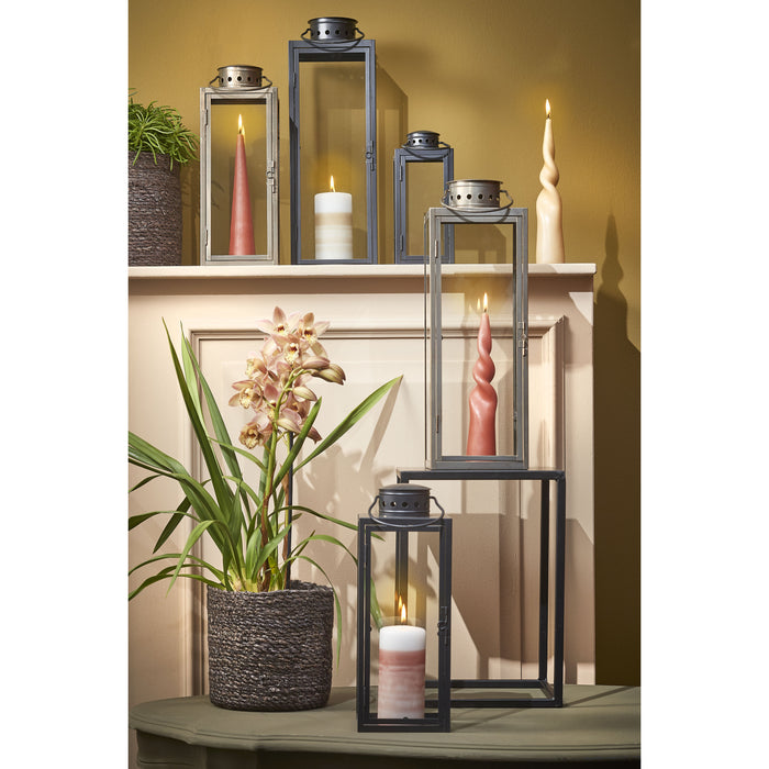 Mica Decorations Arzilla Lantaarn - L13,5 x B13 x H34,5 cm - Zwart