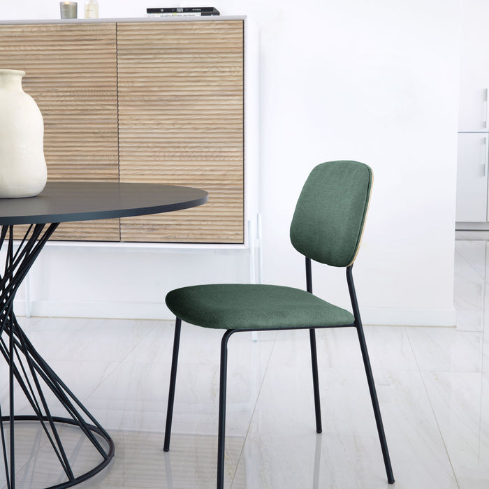 Kave Home Benilda Eetkamerstoel - Donkergroen