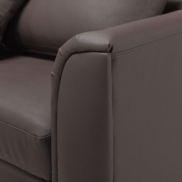 Beliani-OSLO-Hoekbank met ottomaan-Bruin-Rechterzijde-270 cm-Leer