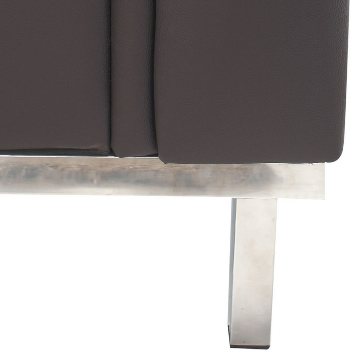 Beliani-OSLO-Hoekbank met ottomaan-Bruin-Rechterzijde-270 cm-Leer