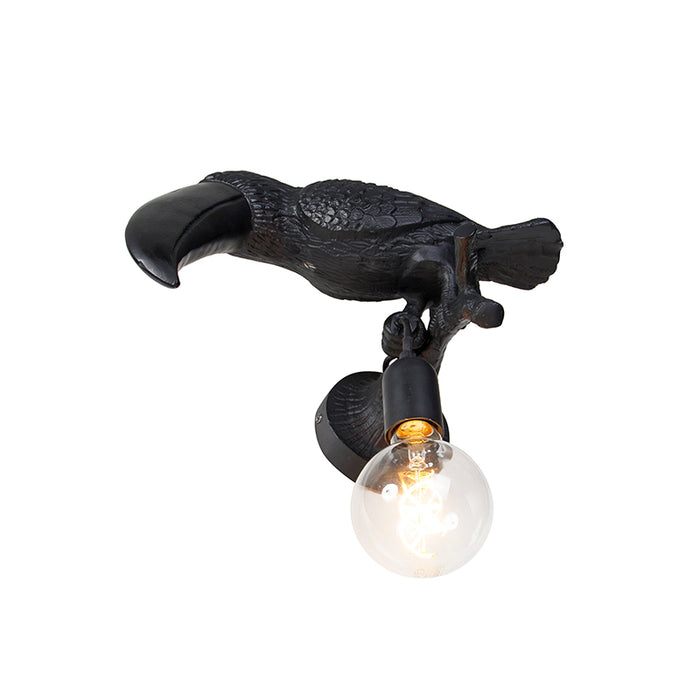 QAZQA Wandlamp wl-animal - Zwart - Landelijk - L 292mm
