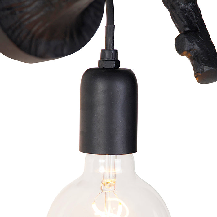 QAZQA Wandlamp wl-animal - Zwart - Landelijk - L 292mm