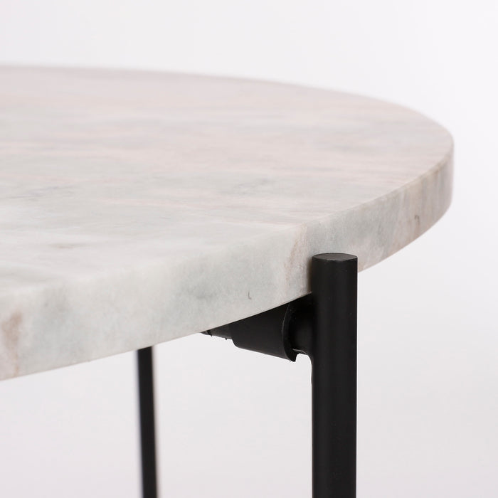 Casa Vivante Liva Bijzettafel - H40 x Ø62 cm - Lichtbruin