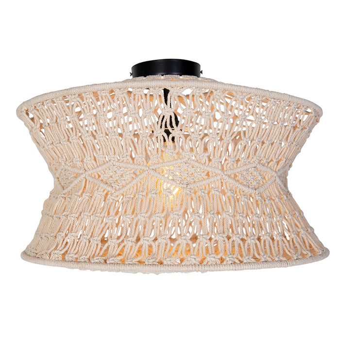 QAZQA Oosterse plafondlamp macramé 50 cm - Leonard