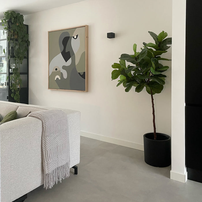 QUVIO Plaid - 220 x 127 cm - Polyester - Grijs