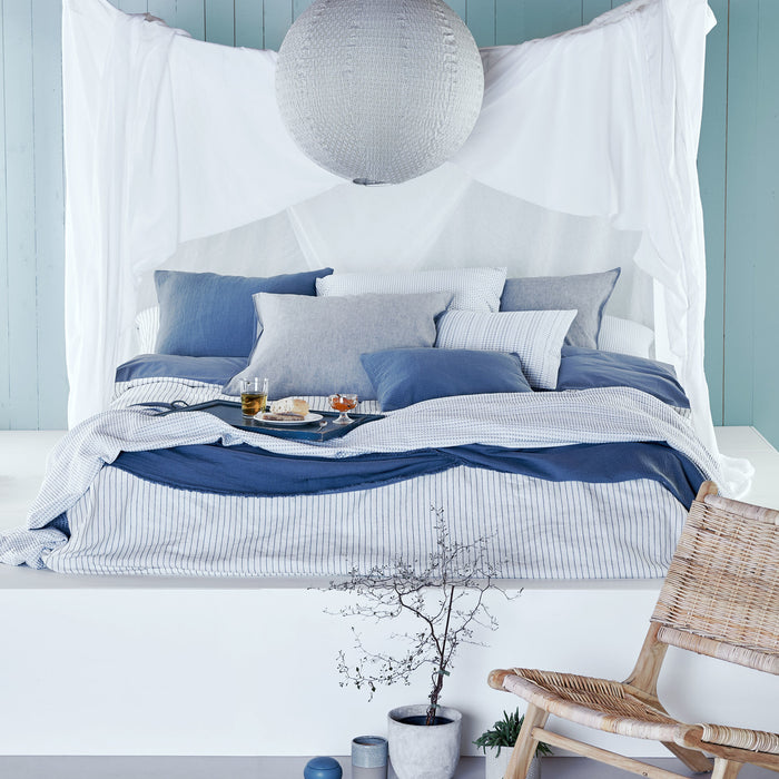 Vandyck Dekbedovertrek PURE 29 Faded Denim 200x220 cm (linnen/katoen)