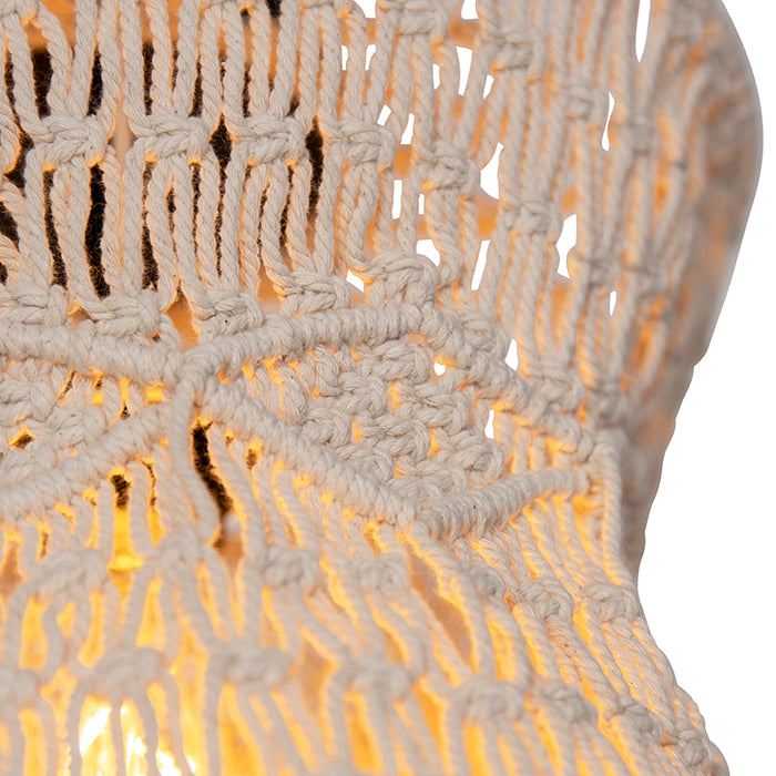 QAZQA Plafondlamp leonard - Naturel - Oosters - D 30cm